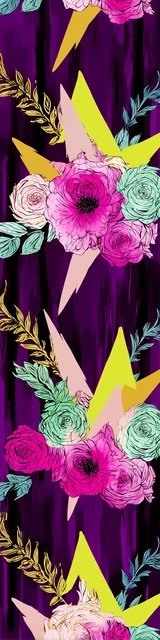 Free colorful bookmark with rich plum floral artwork